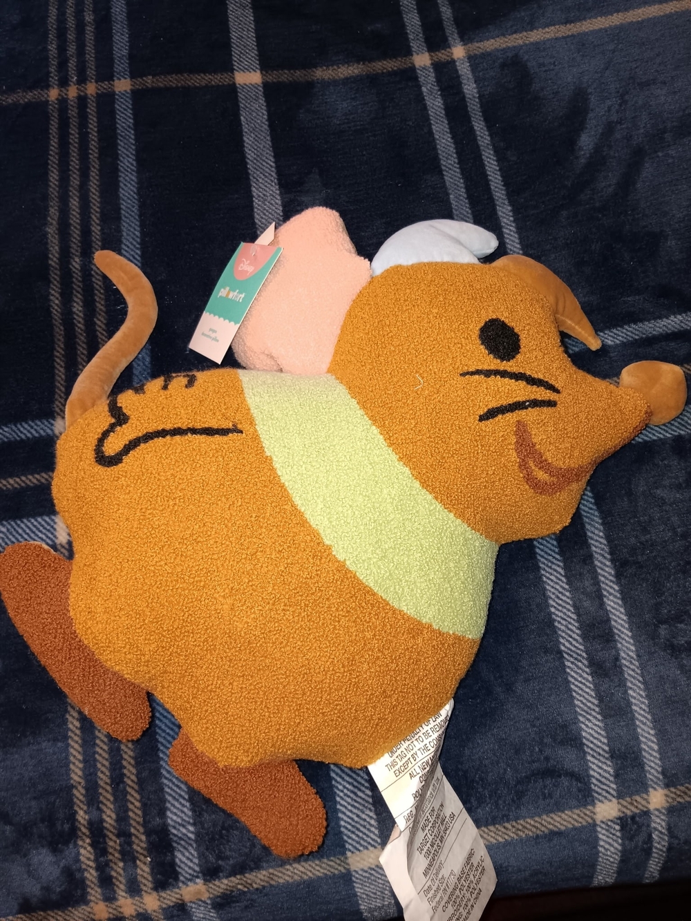 Disney Gusgus Orange and Light Green Plush Mouse ( Price Is Firm)